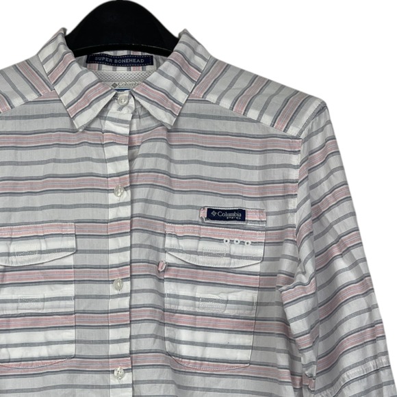 Columbia Other - Columbia PFG Super Bonehead‎ Vented Mens M Fishing Cotton Long Sleeve Shirt Pink